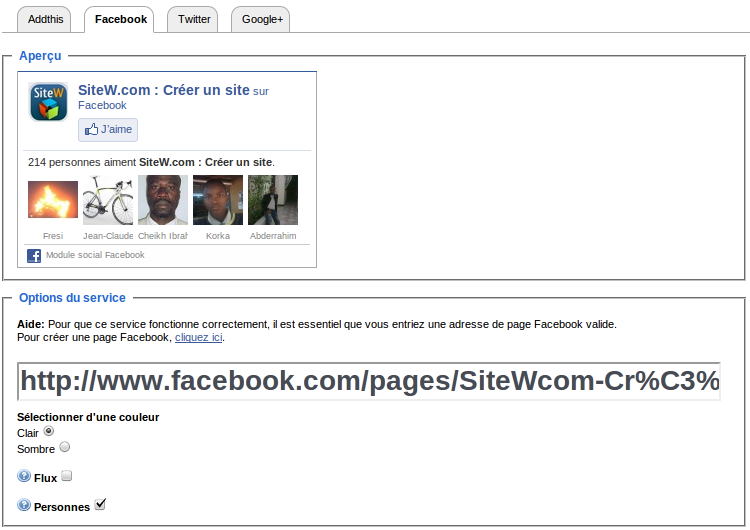 Cr&eacute;er un site et le partager sur Facebook