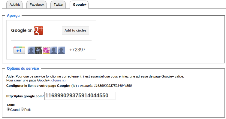 Cr&eacute;er un site et le partager sur GooglePlus