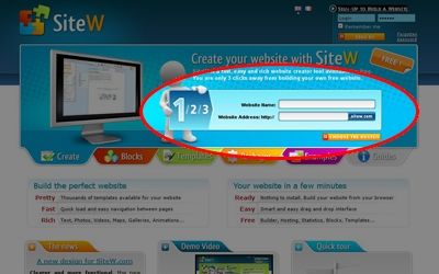 Website creation on SiteW Website creation on SiteW