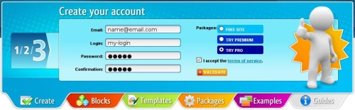 Create a SiteW account