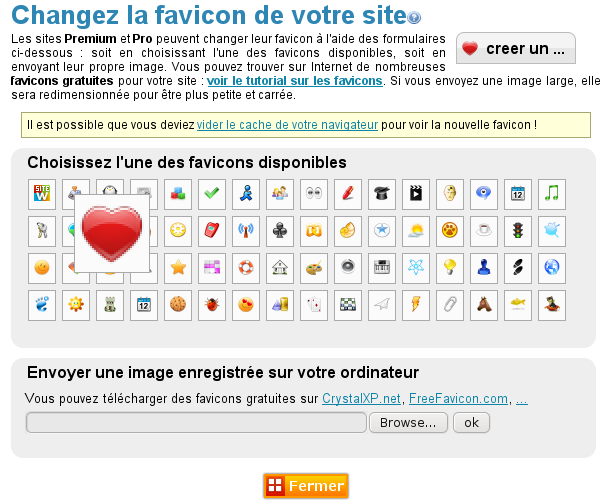Changez la favicon de votre site