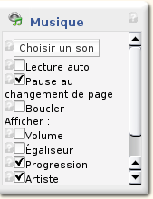 Configuration du module Musique