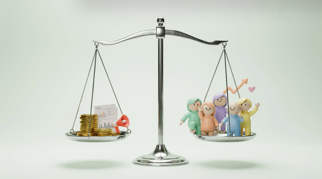 comparaison dépenses et bénéfices clients