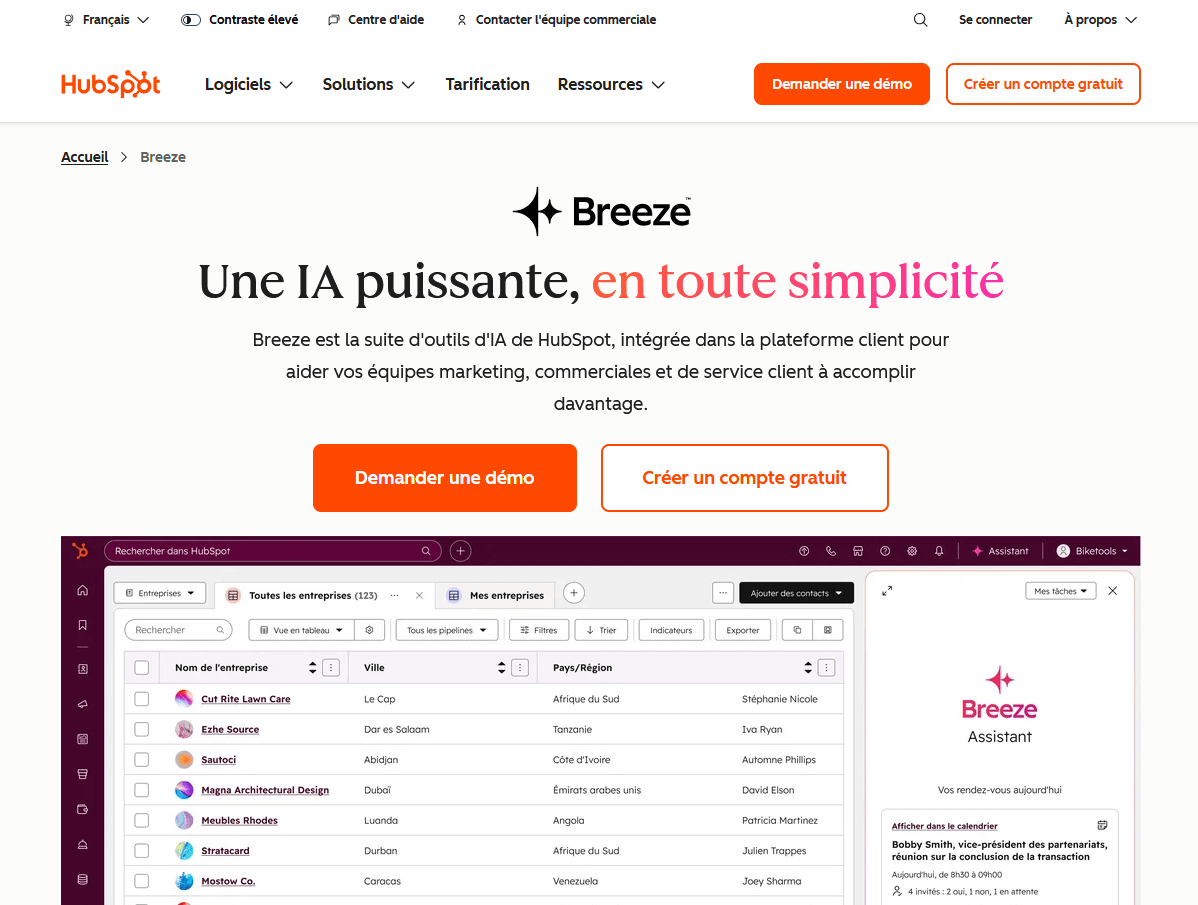 agent Breeze sur HubSpot