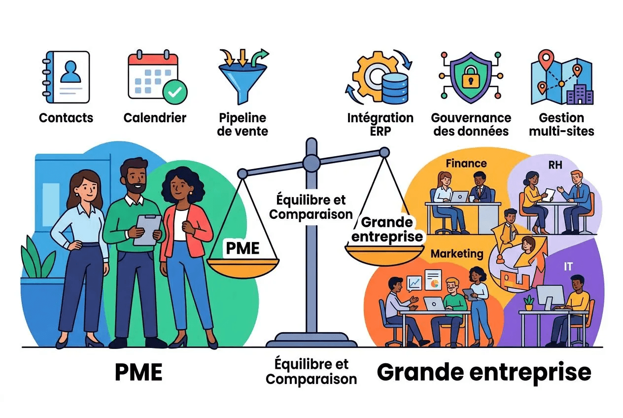 CRM grandes vs petites entreprises