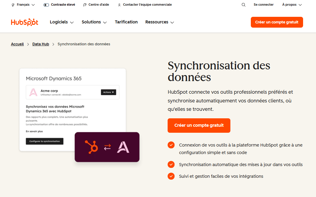 synchronisation des données