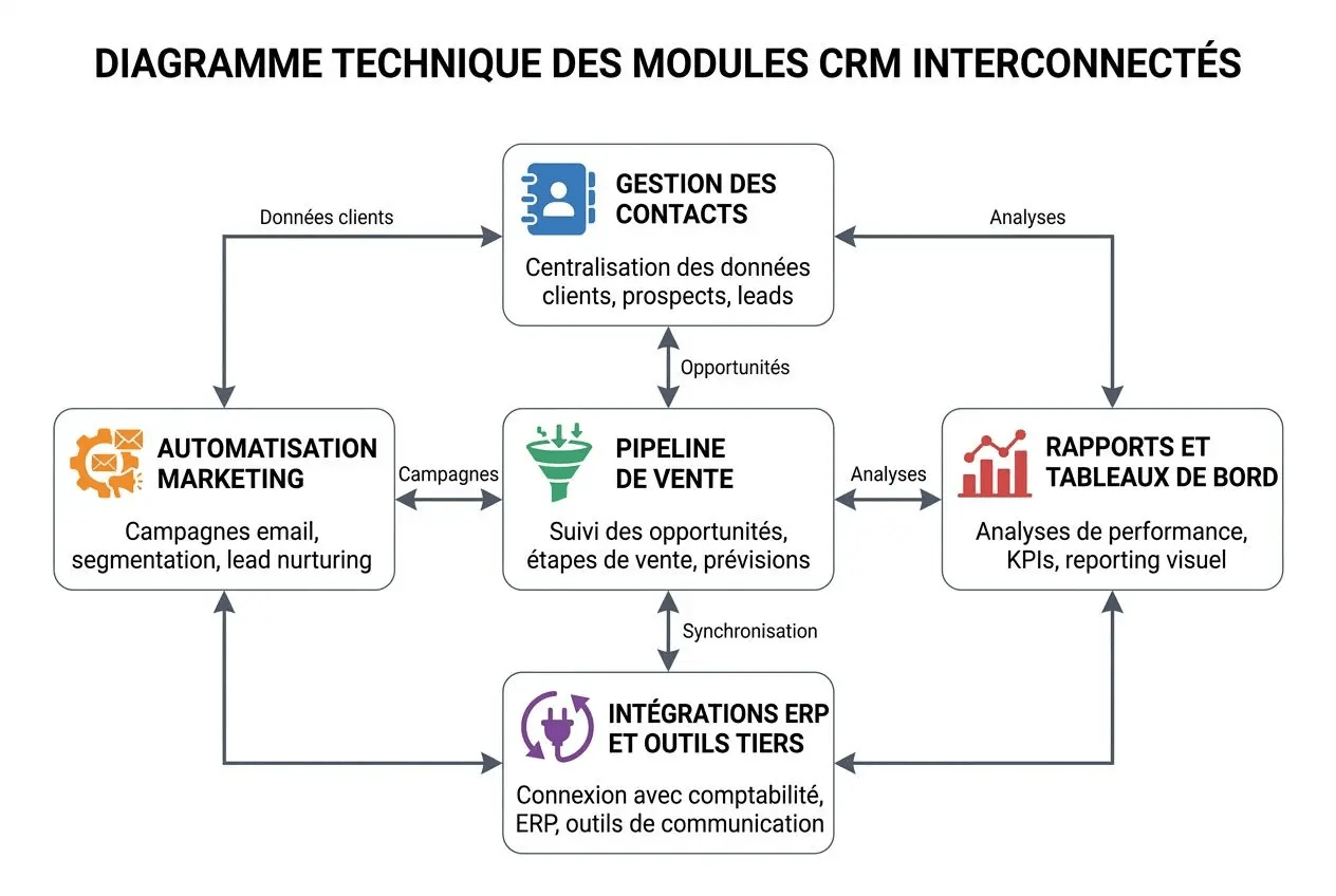 interconnexion modules CRM