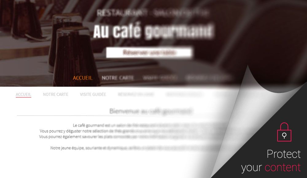 Protéger le contenu de mon site