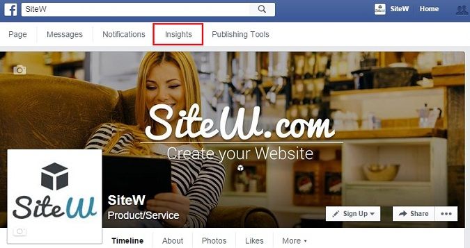 create a website Facebook insight tools