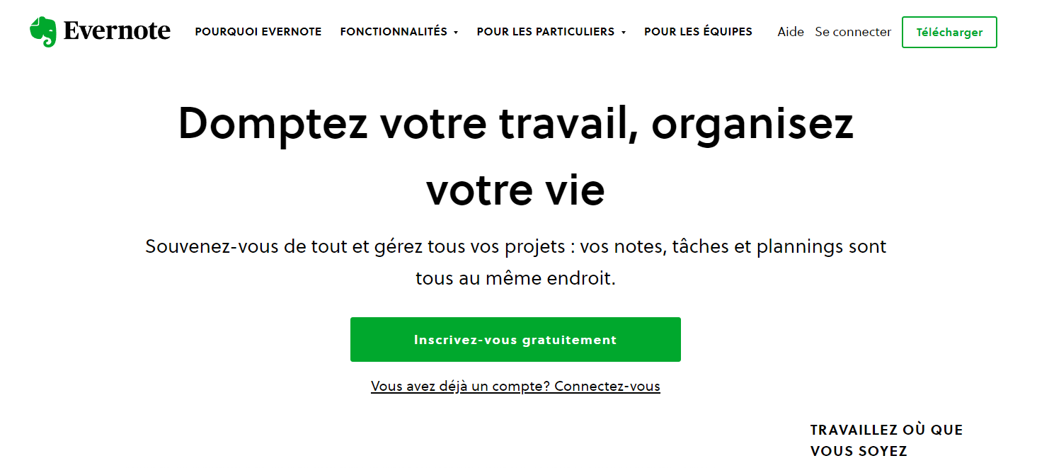 Outils IA pour communication d'entreprise et relations presse : Evernote