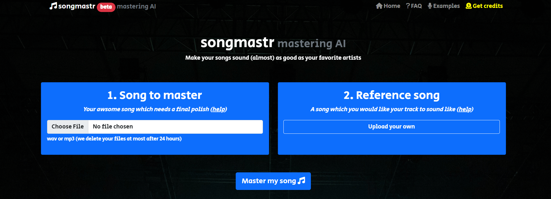 Outils IA musique : Songmastr