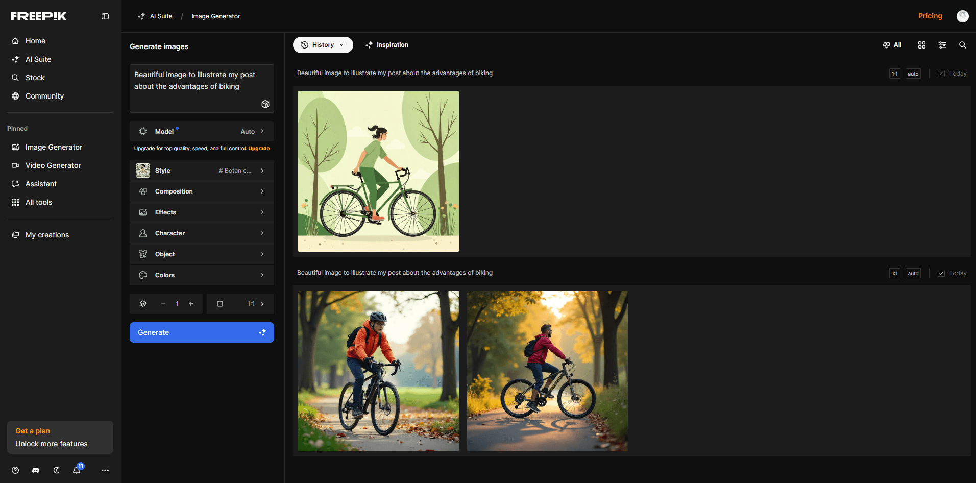 Freepik, AI tool for social management Freepik, AI image and video generator
