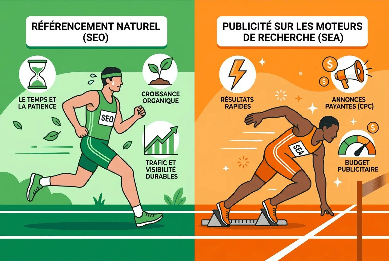 SEO vs SEA différences SEO SEA