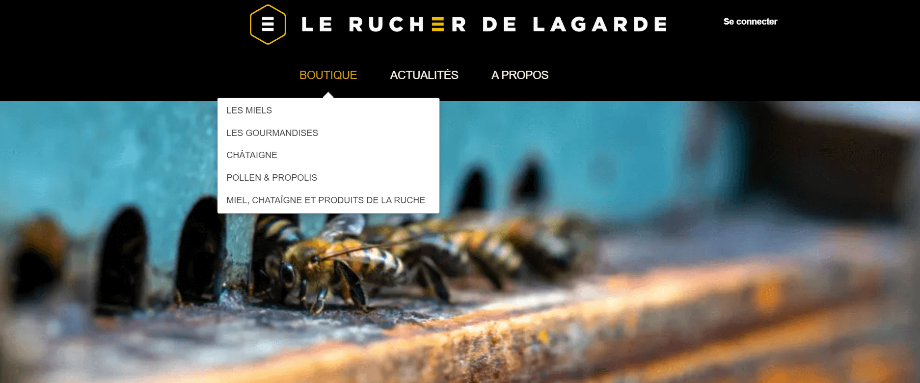 Exemple de site créé avec SiteW : Le rucher de Lagarde