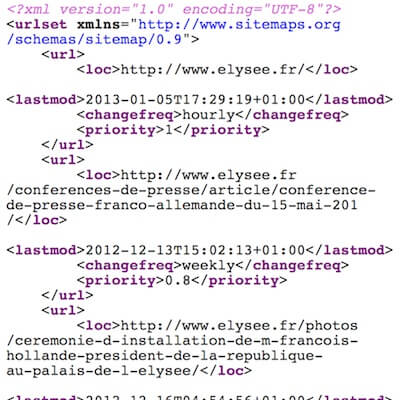 fichier sitemap