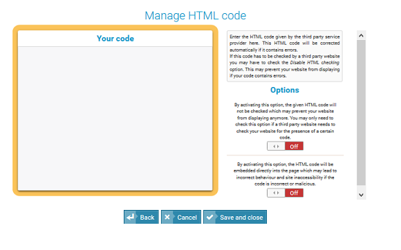 crear un módulo de widget html