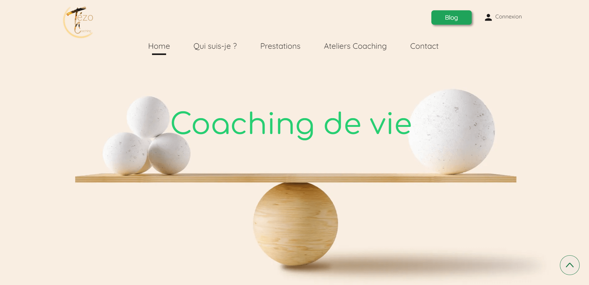 Exemple de site créé avec SiteW : Coaching de vie