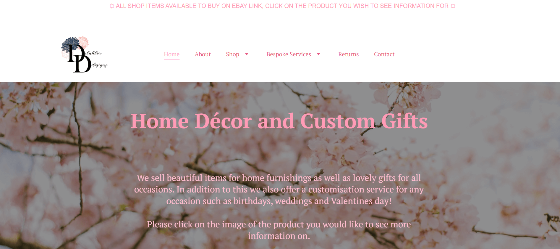 Exemple de site créé avec Hostinger : Dahlia Designs