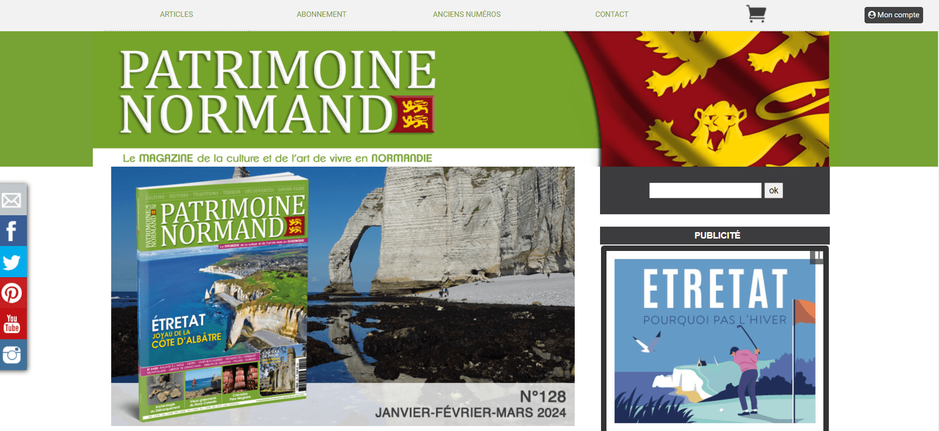 Patrimoine Normand, un exemple de site construit avec Wifeo