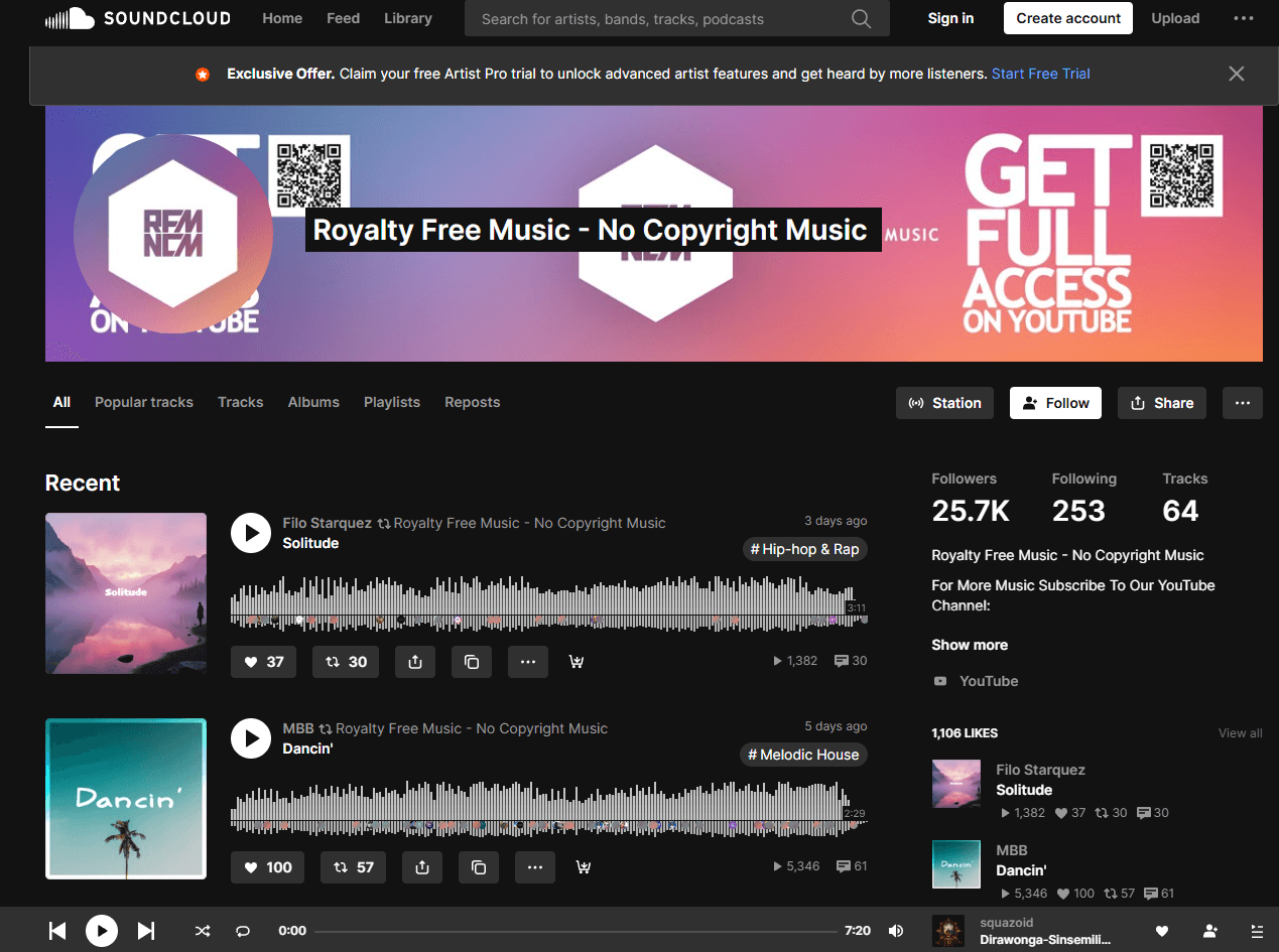 homepage SoundCloud