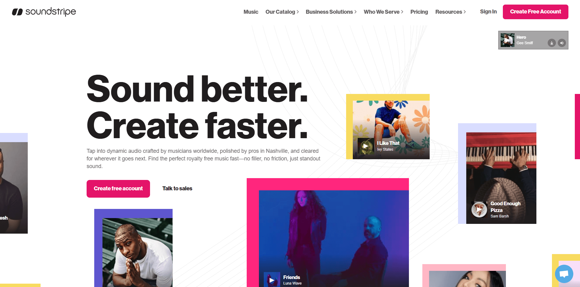 homepage Soundstripe