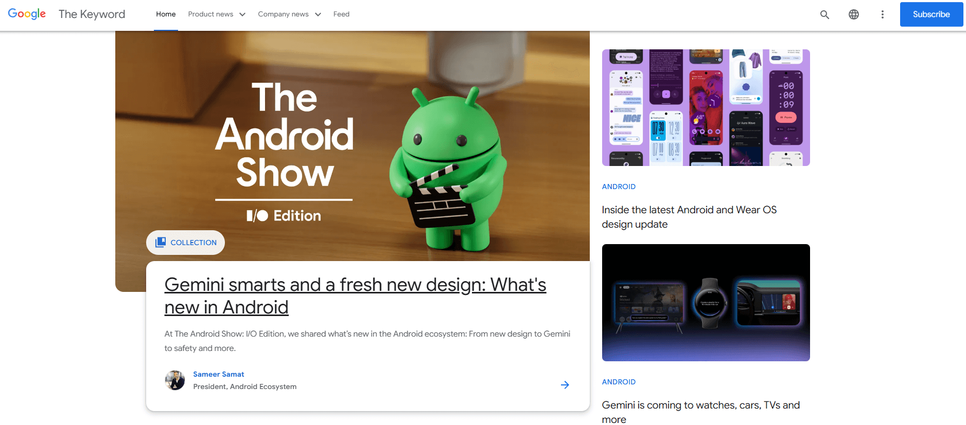 Google - The Keyword