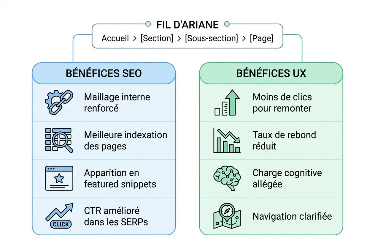 avantages breadcrumb web avantages fil Ariane site internet