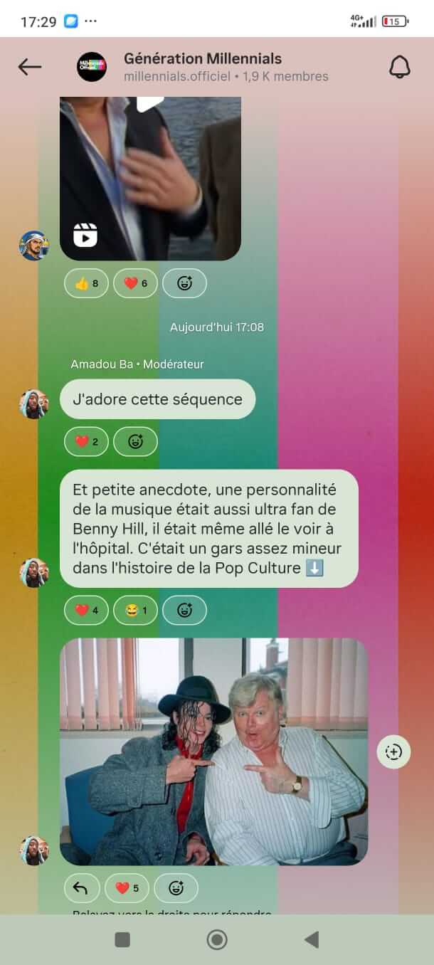 Canal Insta du compte Millenials Officiel, sur les années 80 /90