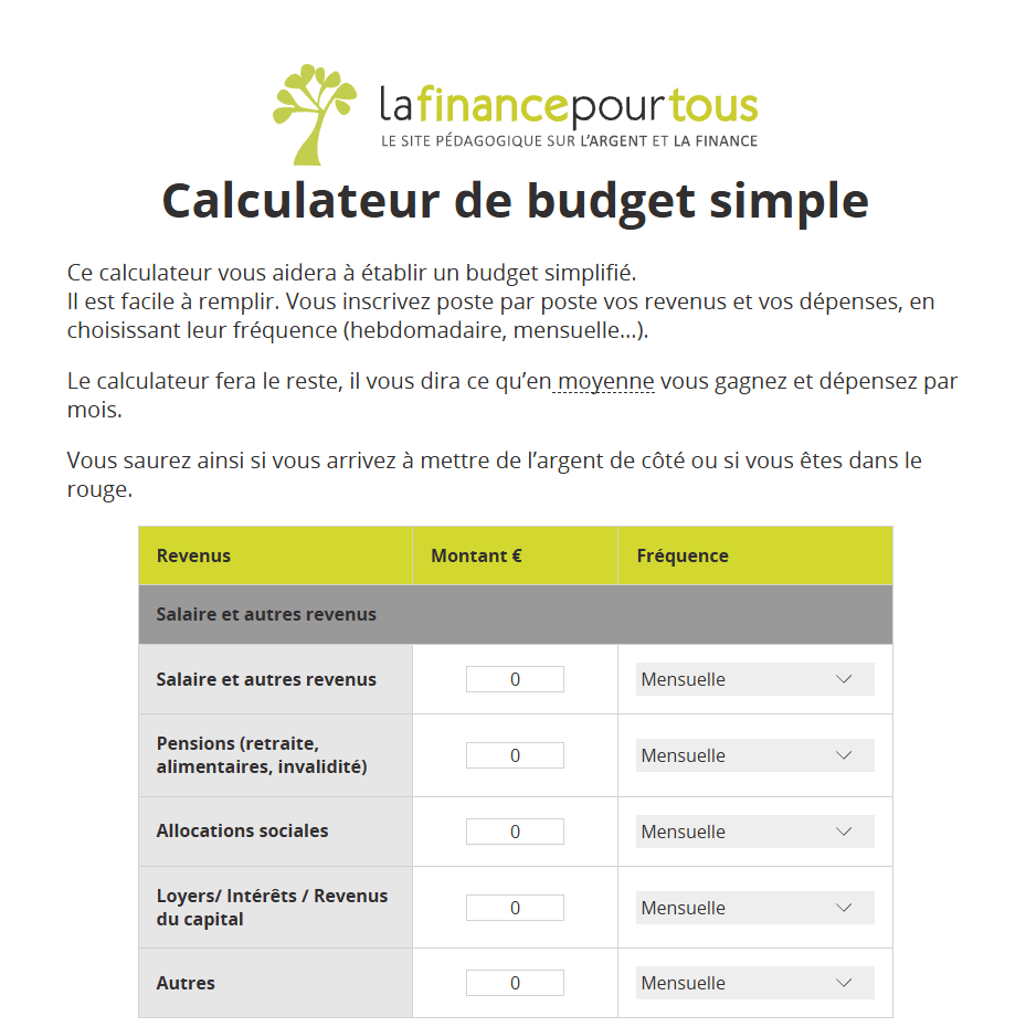 interactivité, calculateur web calculateur en ligne