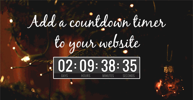 add a countdown timer to my website