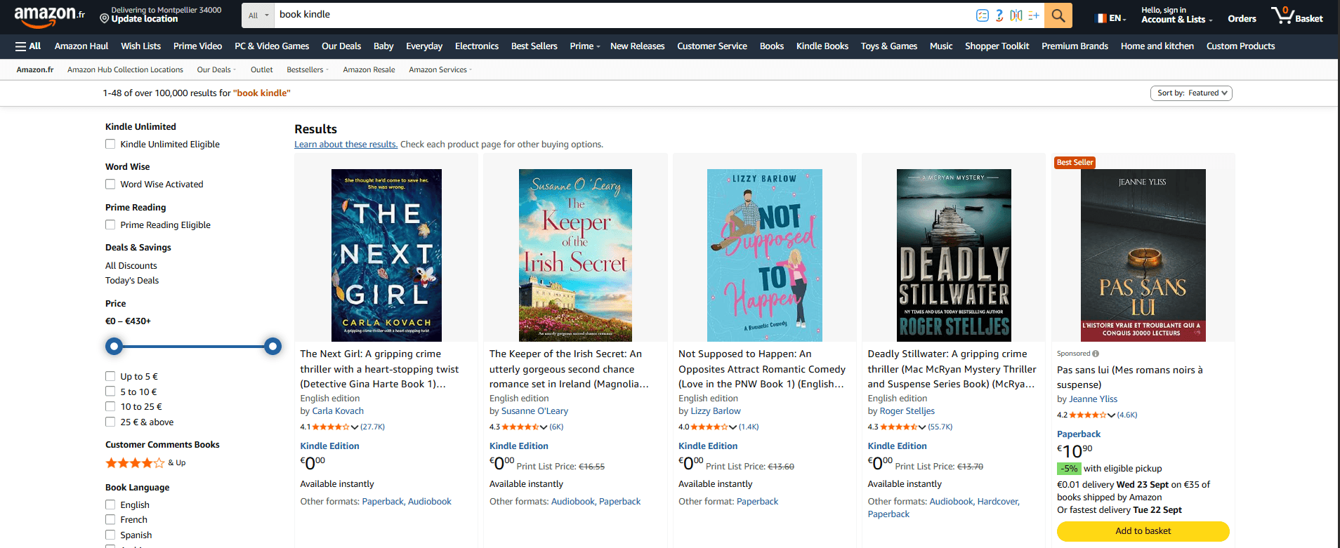 Amazon book's section Amazon
