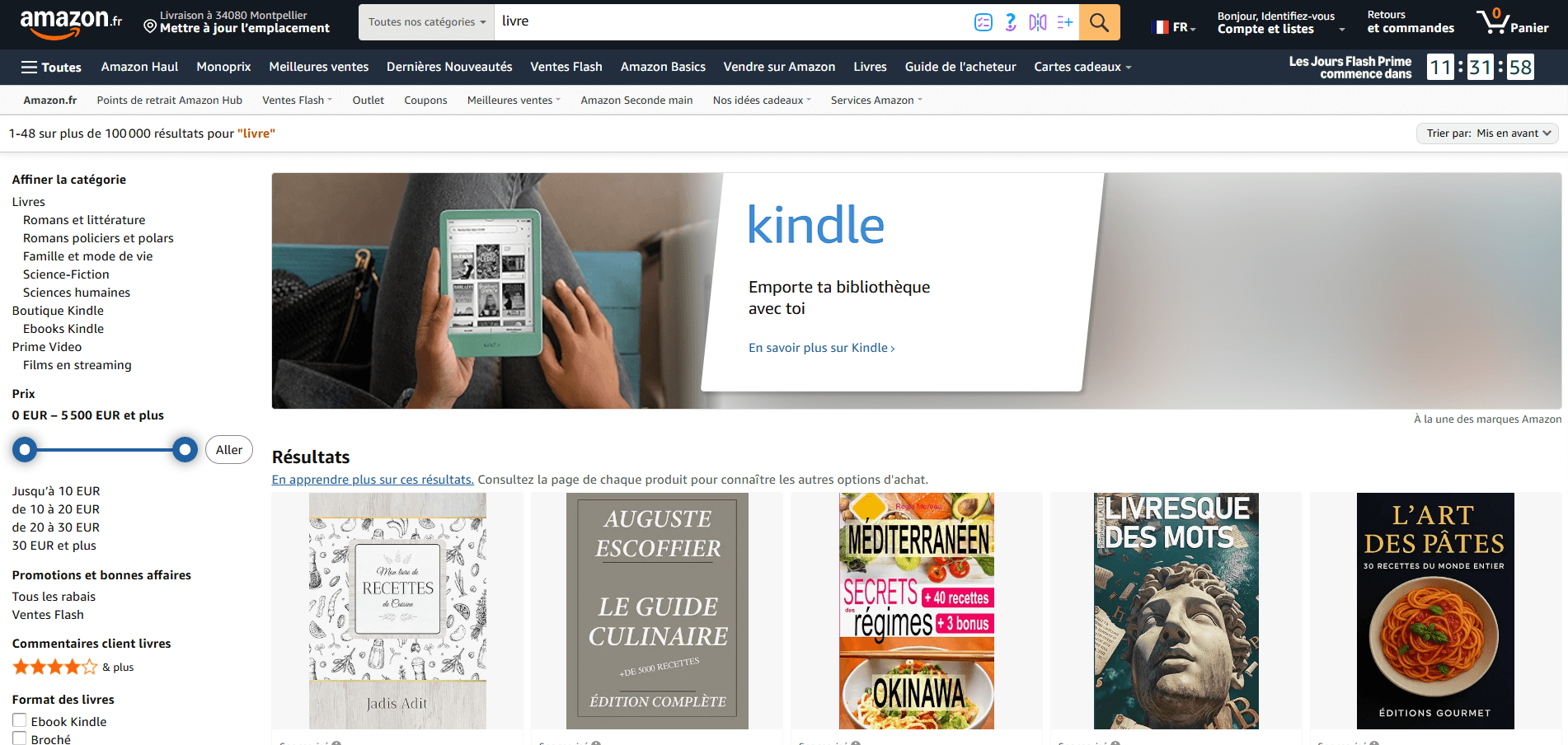 Section Livres d'Amazon Amazon Livres