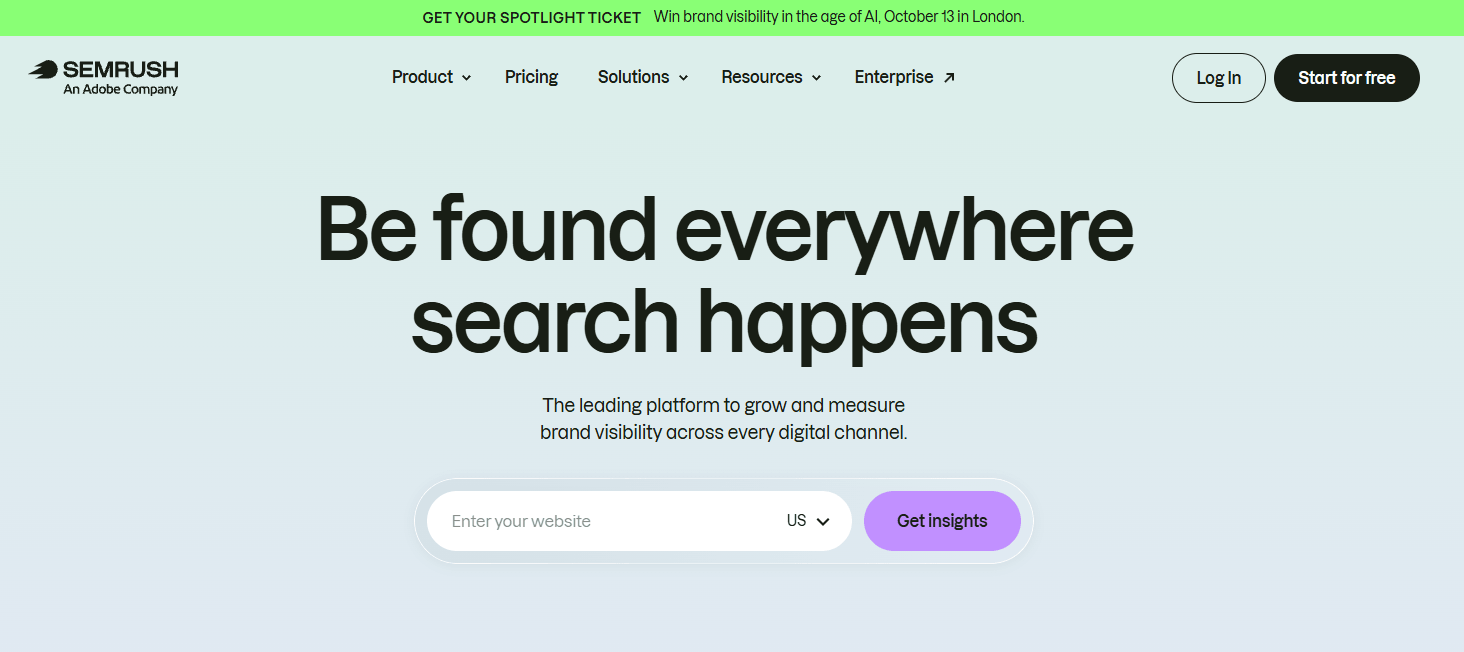 tool to find a topic SEMrush