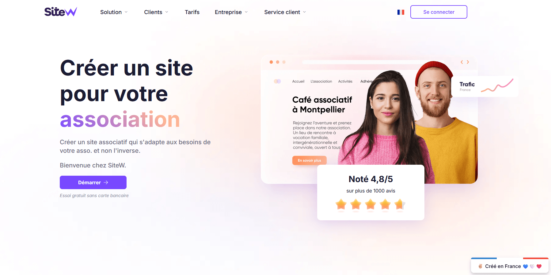 construire un site d'association avec SiteW créer un site d'association avec SiteW