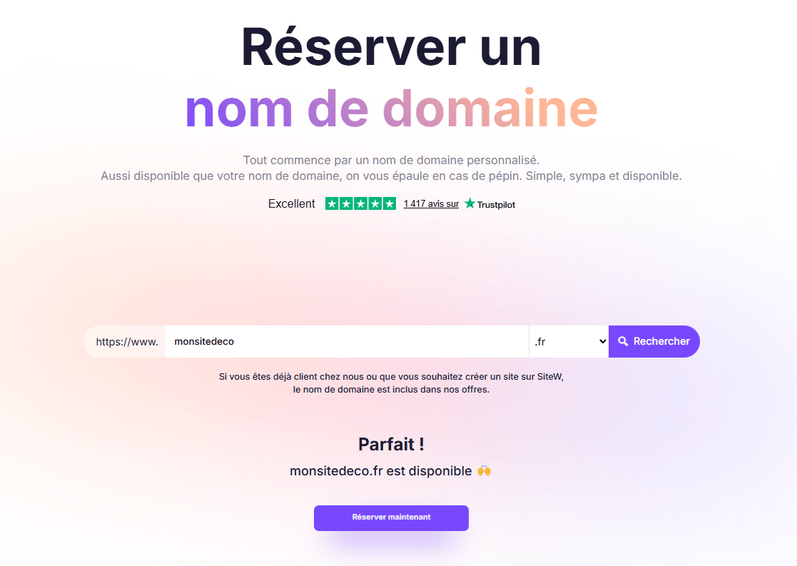 nom de domaine site déco