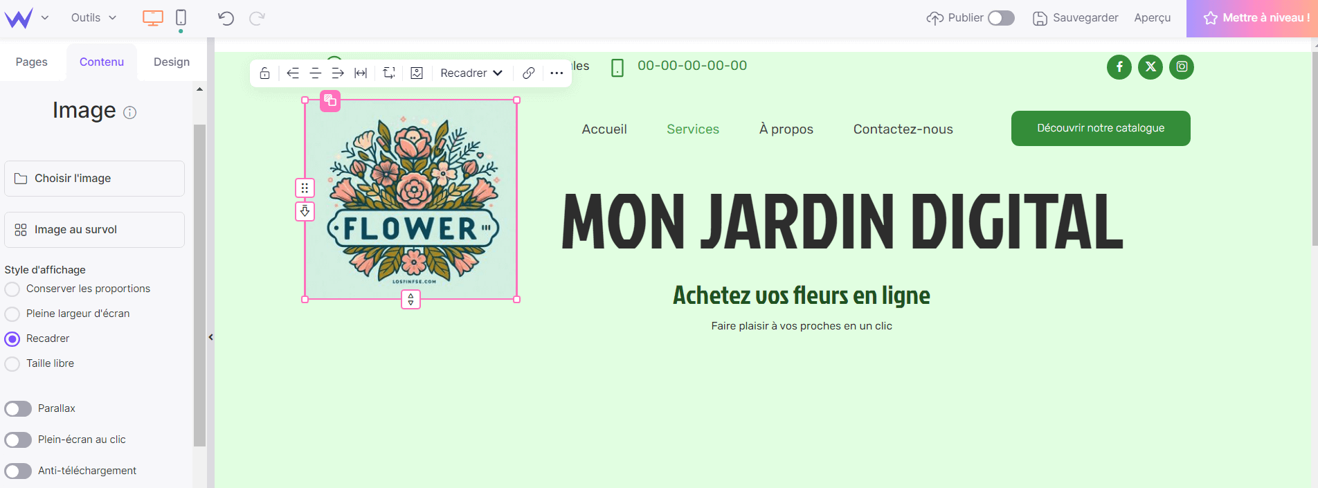 couleurs site internet jardinage charte graphique site jardinage