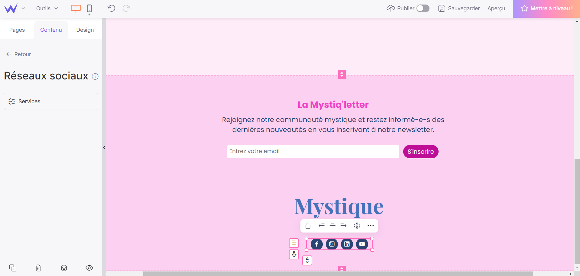 Module Social de SiteW