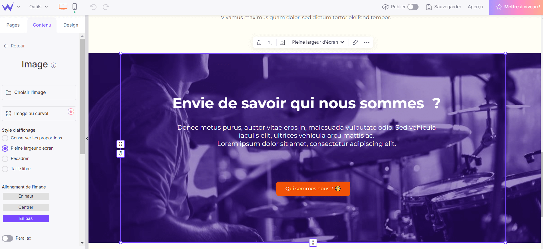 web design : créer des sections graphiques avec des images de fond