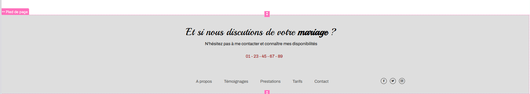 ajouter un pied de page sur son site