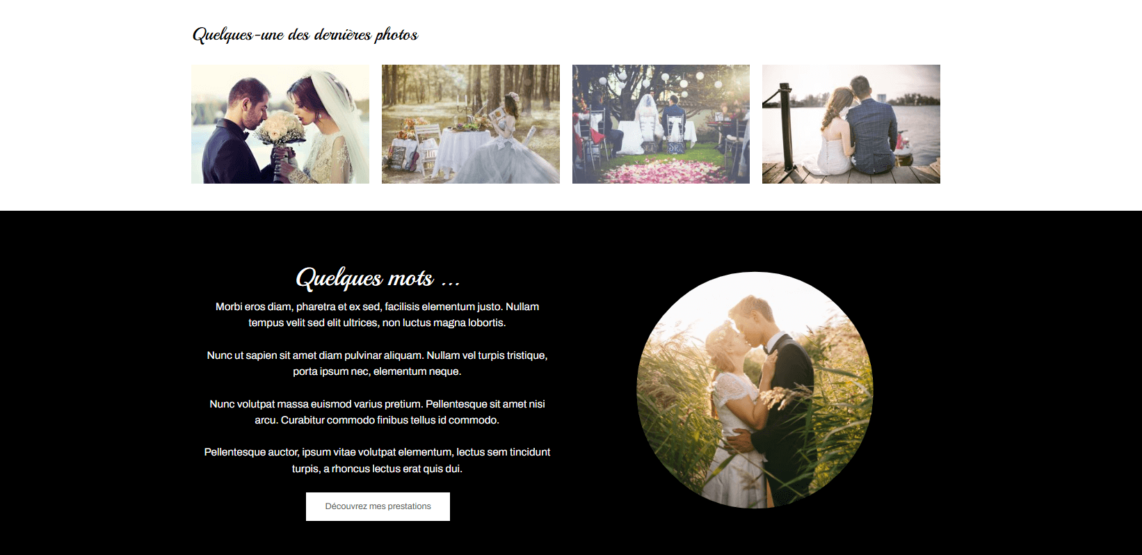 créer des sections sur son site