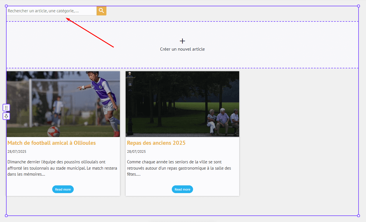 barre de recherche UI design