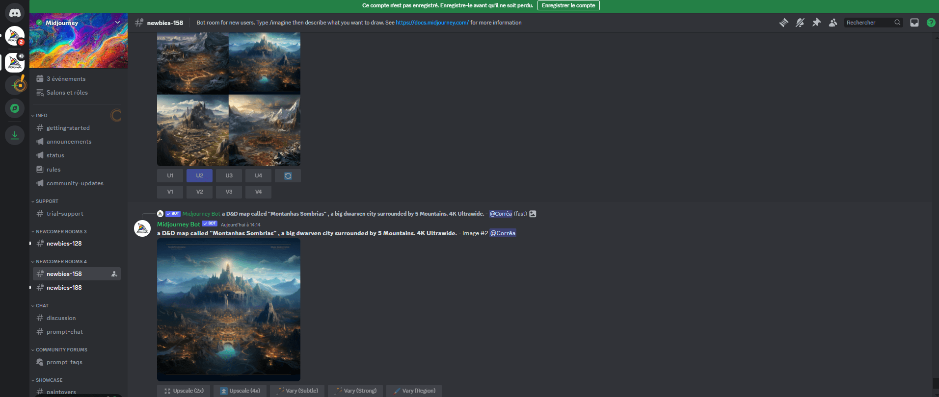 Serveur Discord de Midjourney