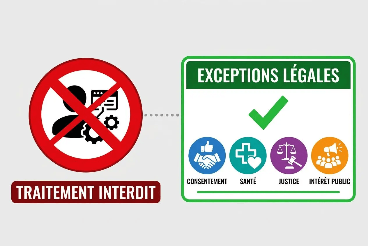 données sensibles et exceptions exceptions données sensibles