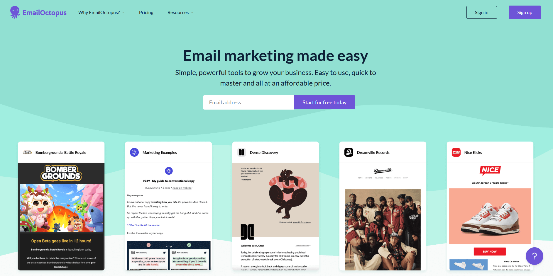 Outil IA d'emailing : EmailOctopus