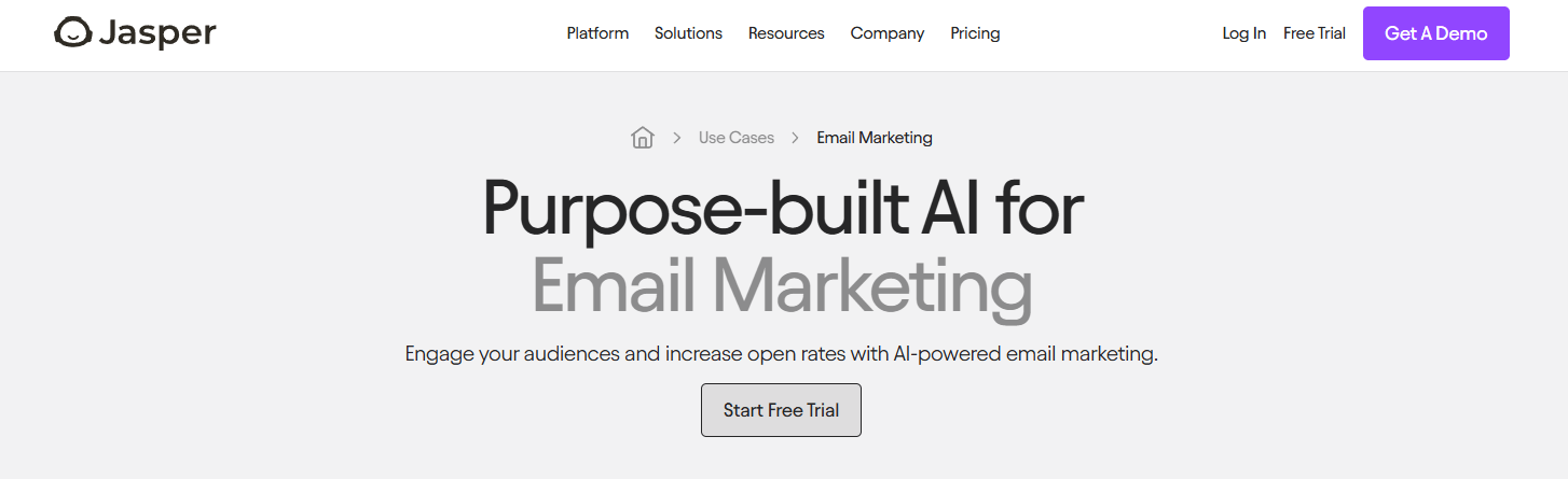 Outil IA d'emailing : Jasper