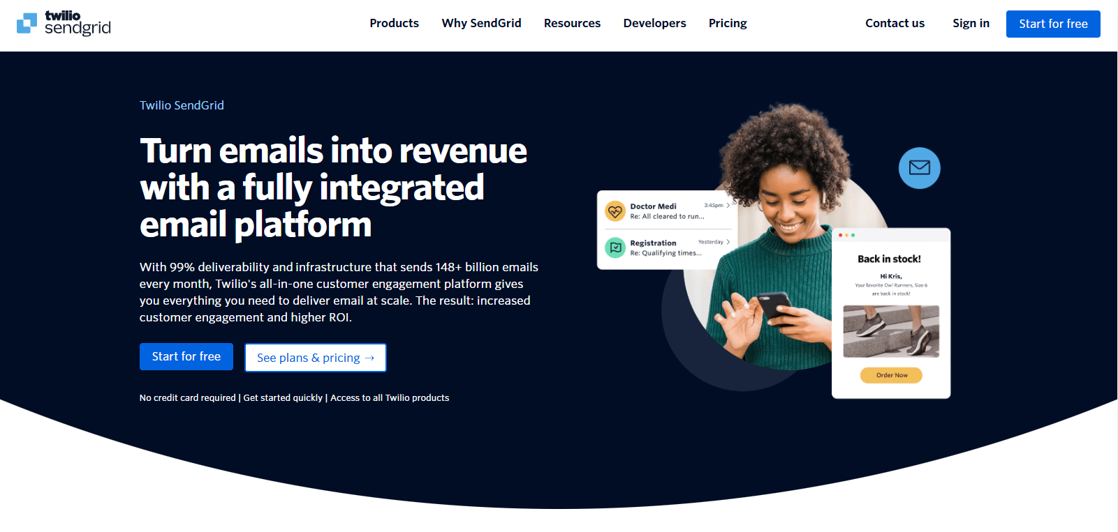 Outil IA d'emailing : SendGrid / Twillio