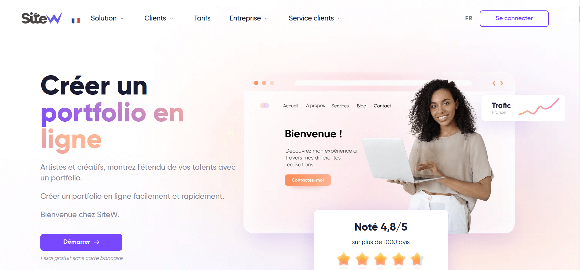 Créer un portfolio avec SiteW