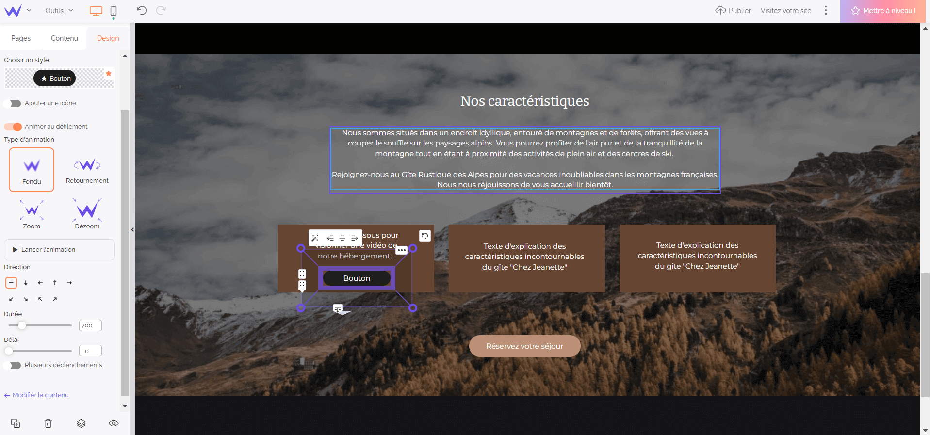 boutons d'appel à l'action