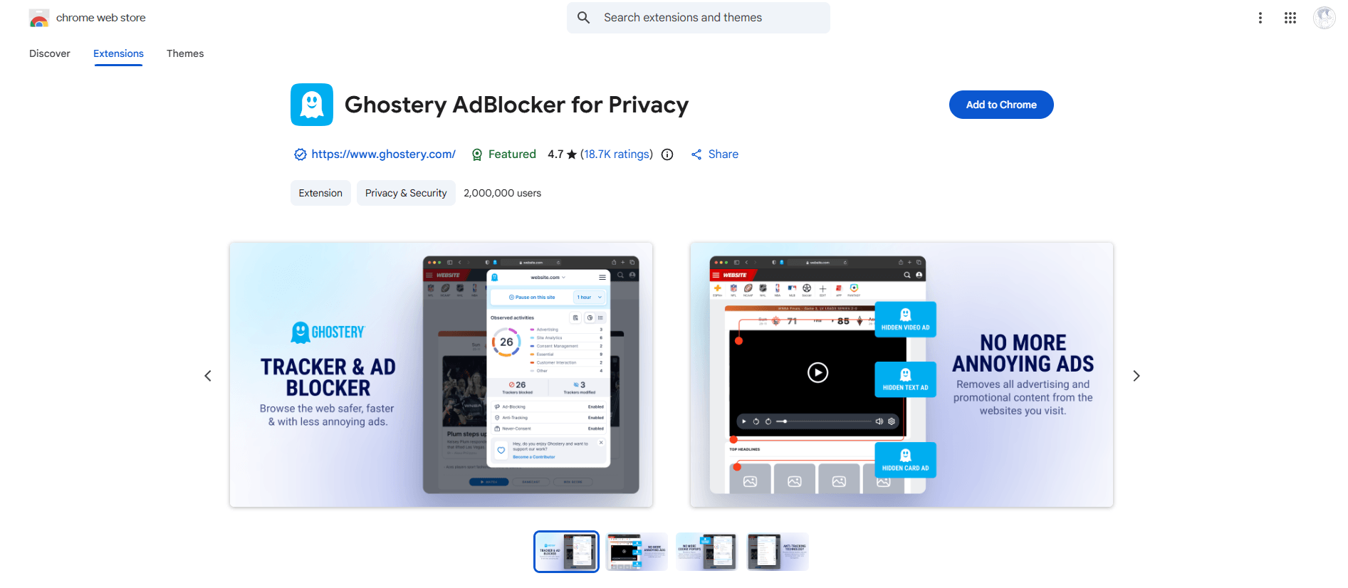 Ghostery plugin Ghostery