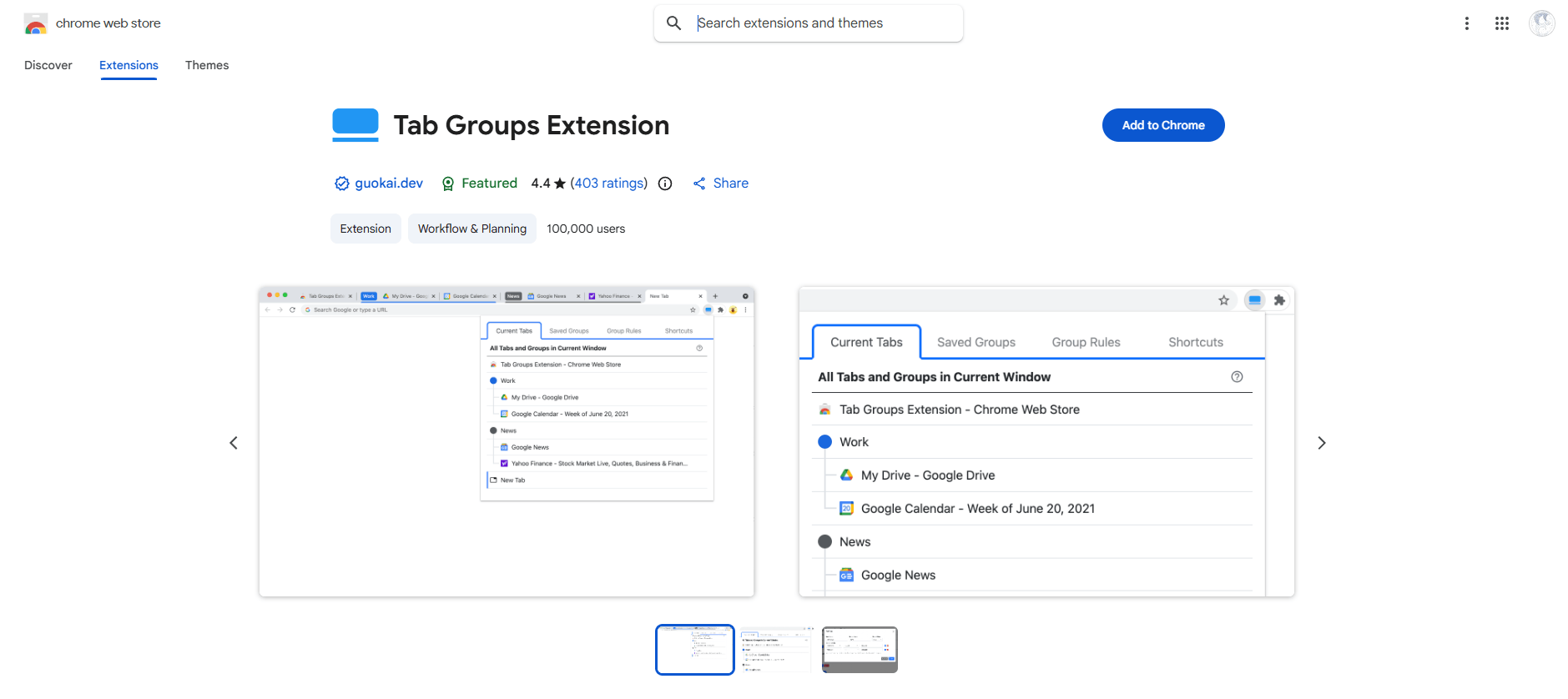 Tab Groups plugin Tab Groups